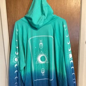 Long zip up hoodie